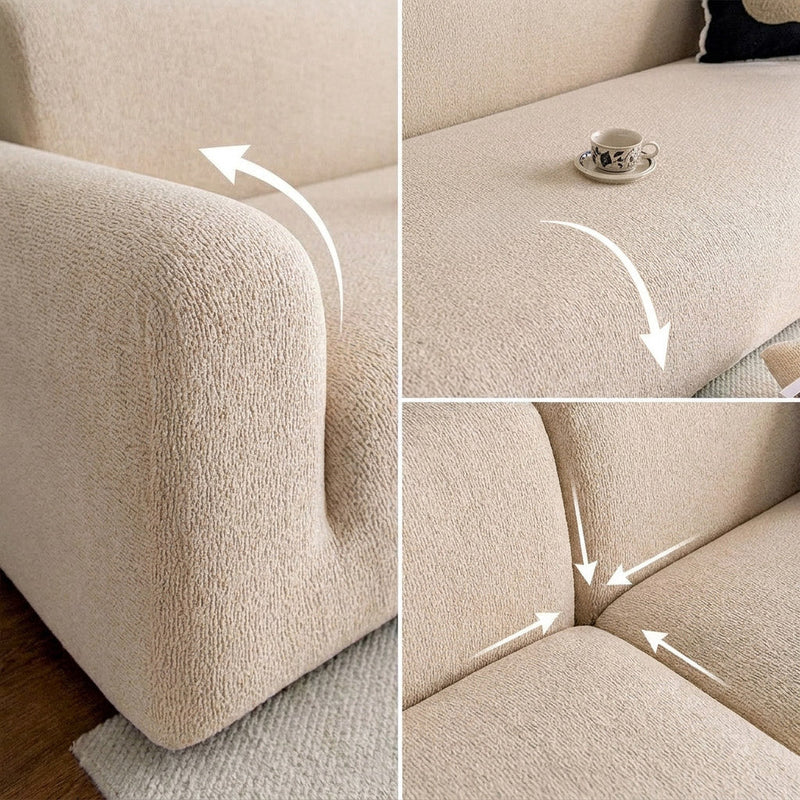Sofahusse aus Elastischem Plüsch mit Umschließender Passform