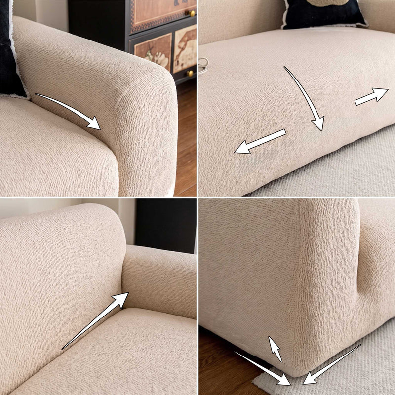 Sofahusse aus Elastischem Plüsch mit Umschließender Passform