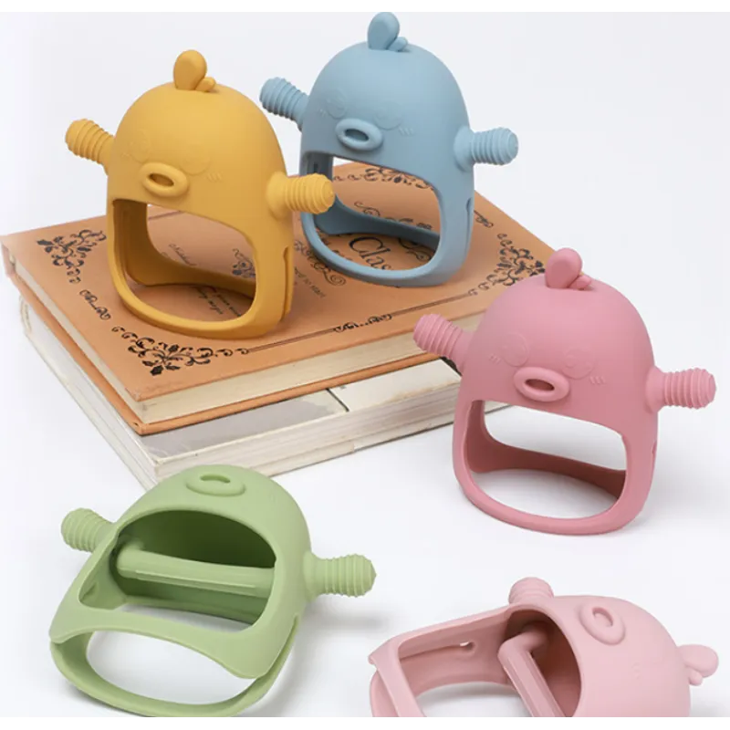 Silikon-Beißhandschuh für Babys mit strukturierter Oberfläche