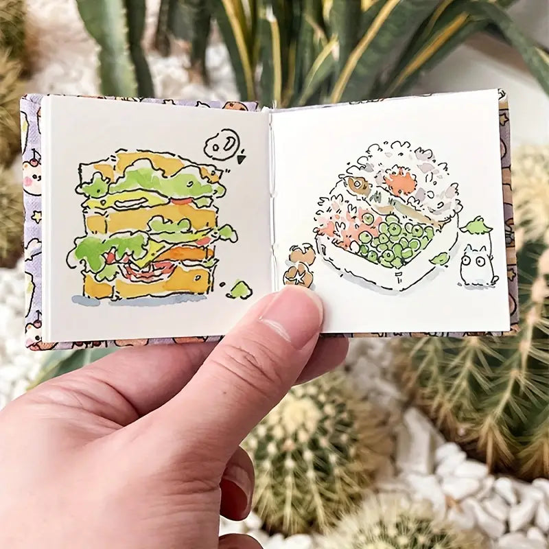Kompaktes Aquarellset aus Holz für unterwegs