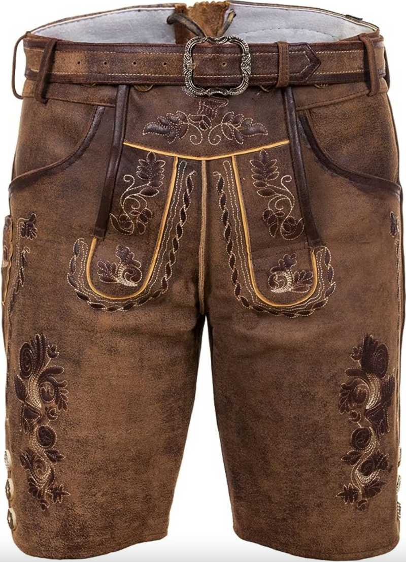 Trachtenhose für Herren mit Stickerei und Gürtel