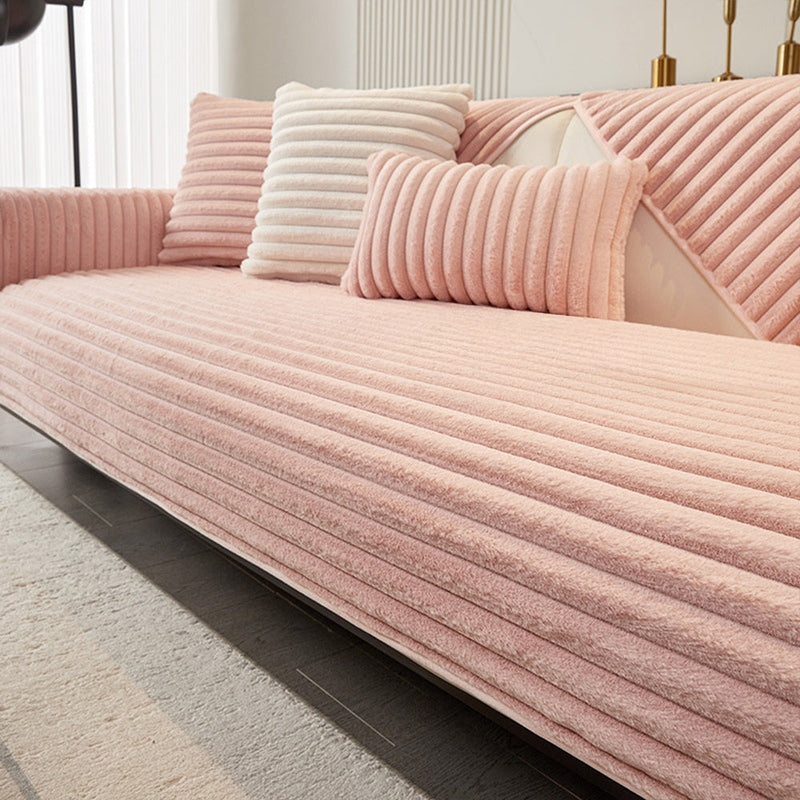 Sofaauflage aus Geripptem Plüsch mit Rutschhemmender Rückseite