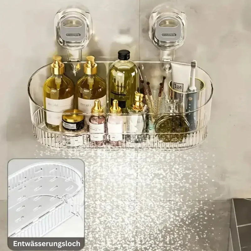 Duschkorb aus Kunststoff mit Saugnäpfen und Offenem Boden