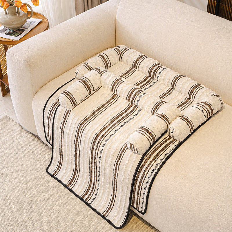 Hundematte aus Weichem Fleece mit Gepolstertem Rand für Sofas
