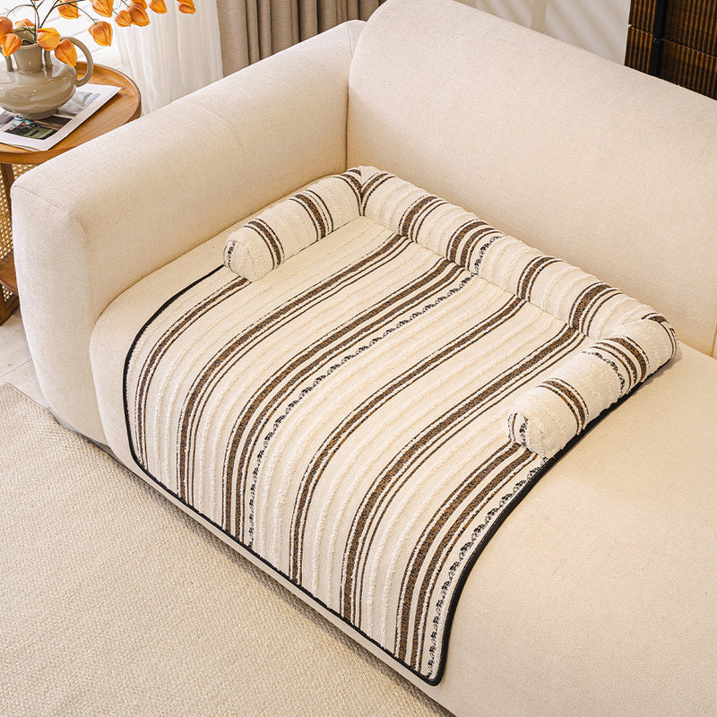 Hundematte aus Weichem Fleece mit Gepolstertem Rand für Sofas