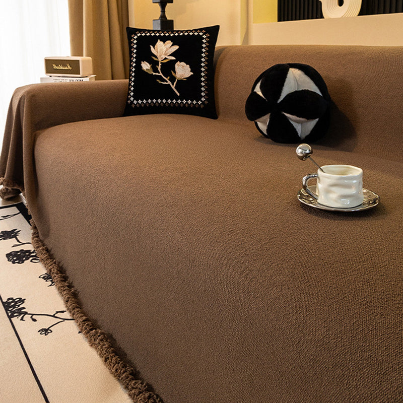 Sofaüberwurf aus Teddyfleece mit Weicher Struktur und Fransen