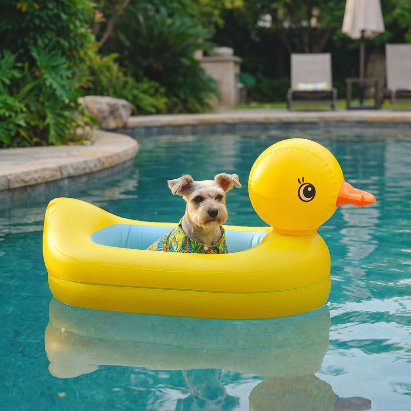 DuckFloat - Aufblasbarer Schwimmring Für Hunde