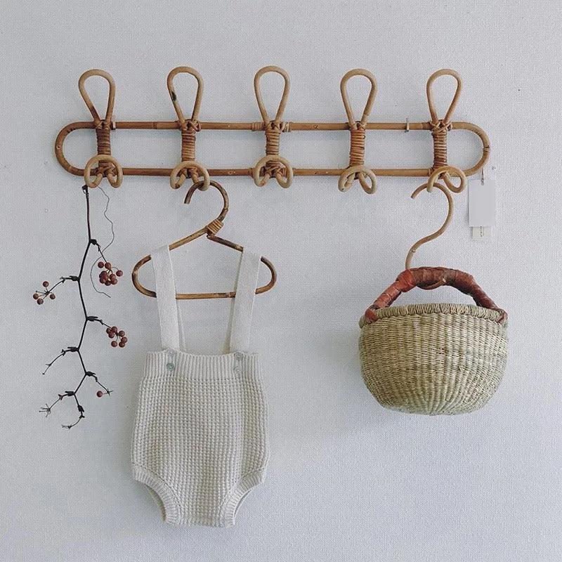 Rattan-Hakenleiste mit Dekorativen Flechtdetails