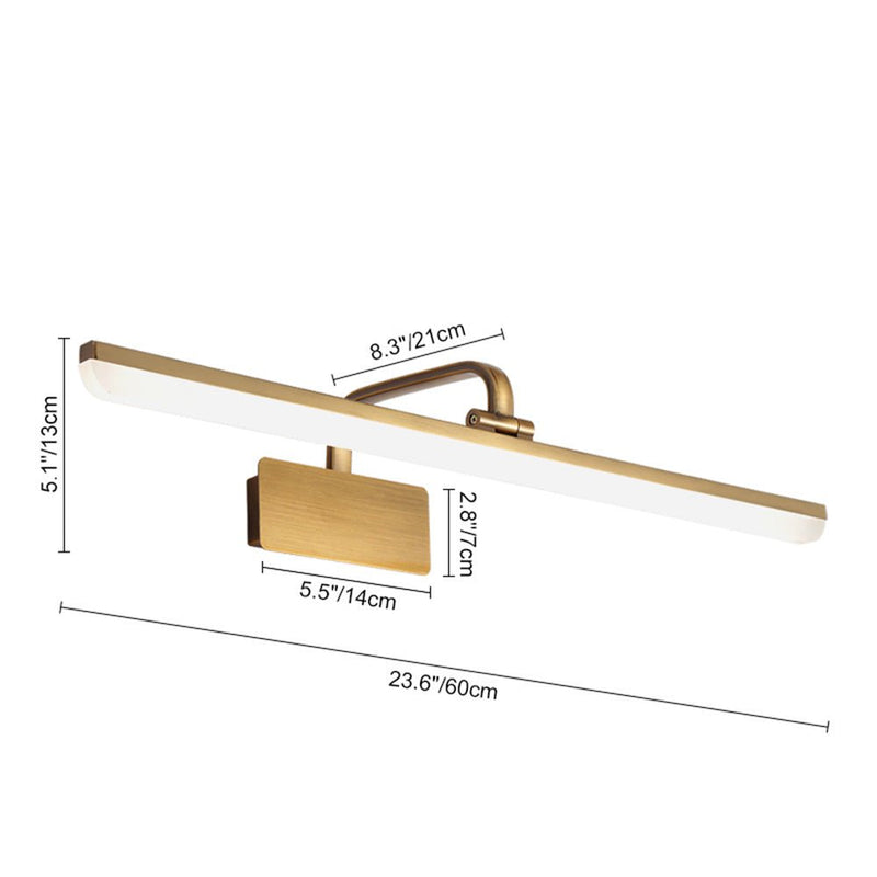 LED-Spiegelleuchte mit Linearer Lichtleiste und Wandarm