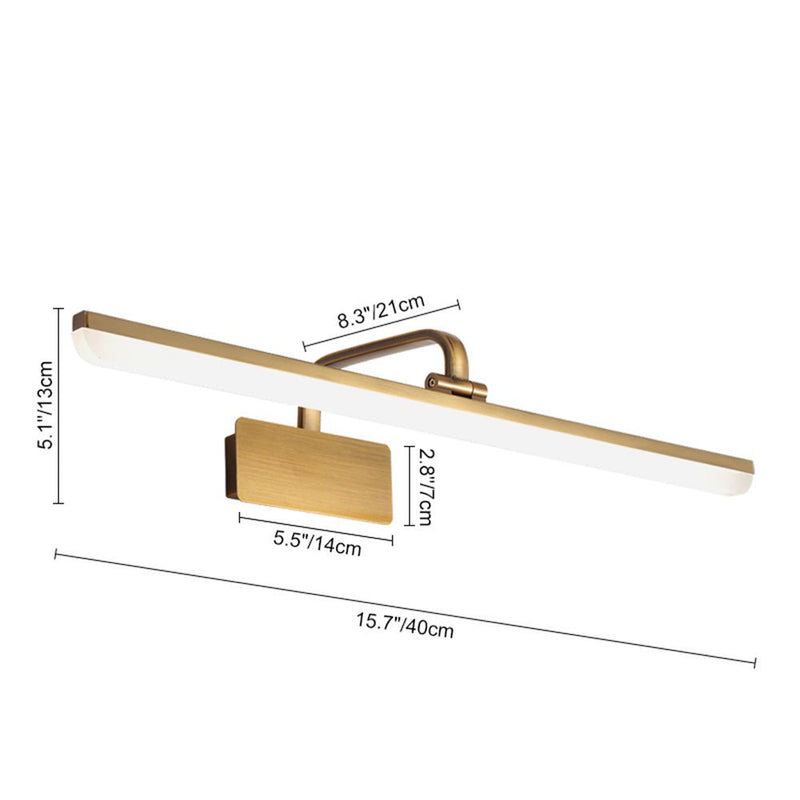 LED-Spiegelleuchte mit Linearer Lichtleiste und Wandarm