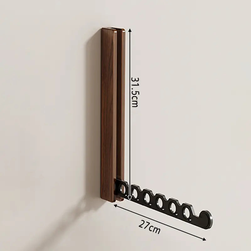 Klappbare Wandgarderobe aus Holz und Metall