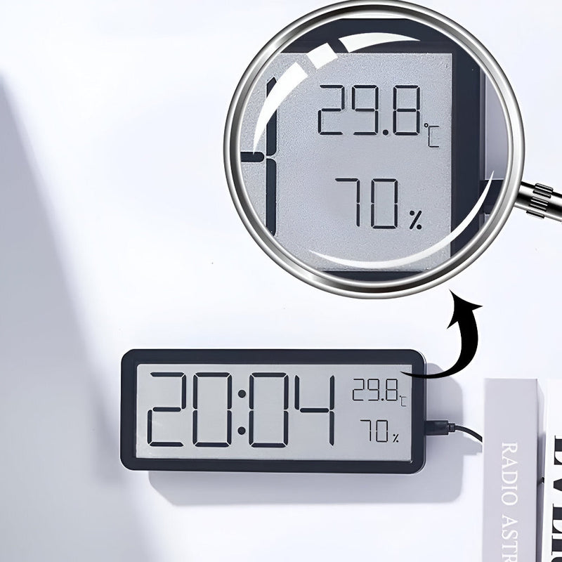 Digitaluhr mit Temperatur- und Luftfeuchtigkeitsanzeige