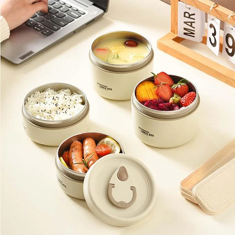 Lunchbox-Set mit Stapelbaren Behältern und Isoliertasche