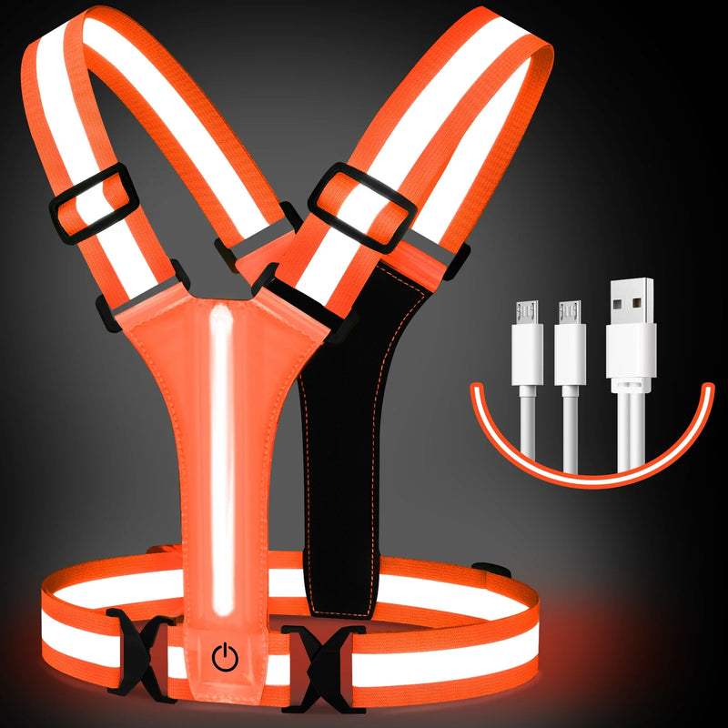 LED-Laufweste mit Reflexstreifen und Verstellbaren Gurten