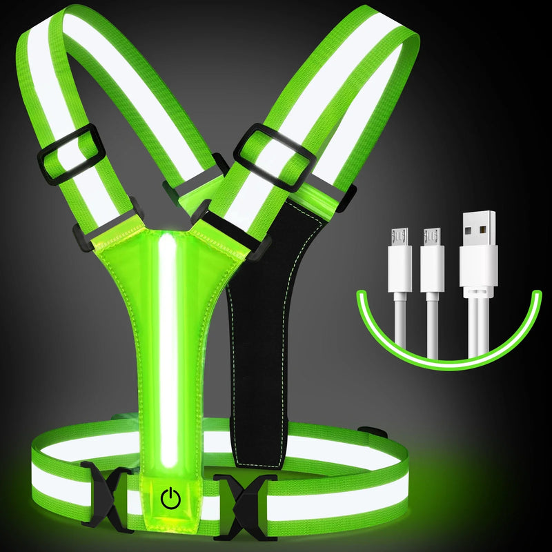 LED-Laufweste mit Reflexstreifen und Verstellbaren Gurten