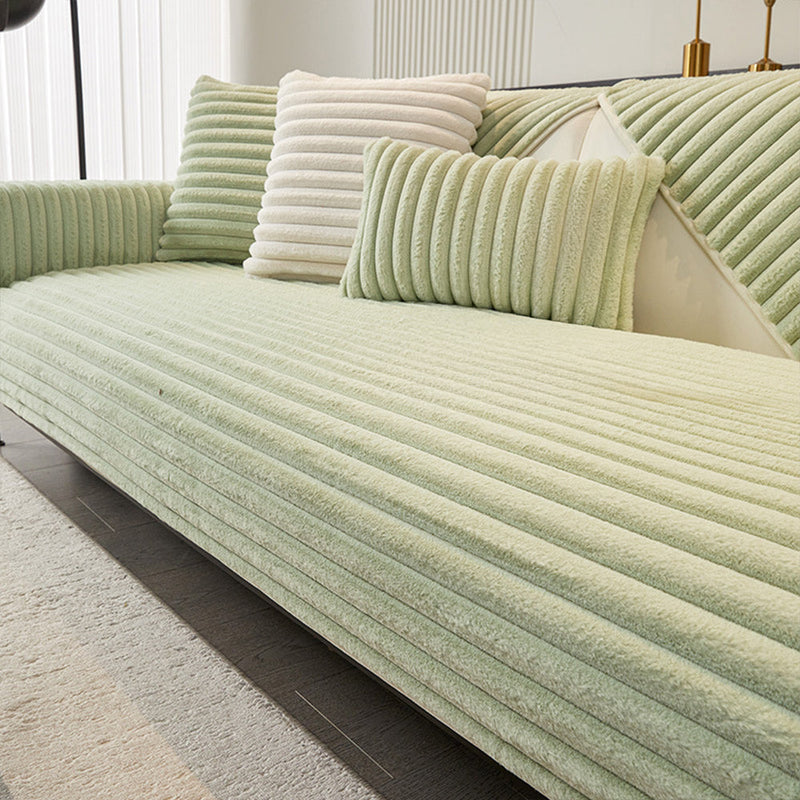 Sofaauflage aus Geripptem Plüsch mit Rutschhemmender Rückseite