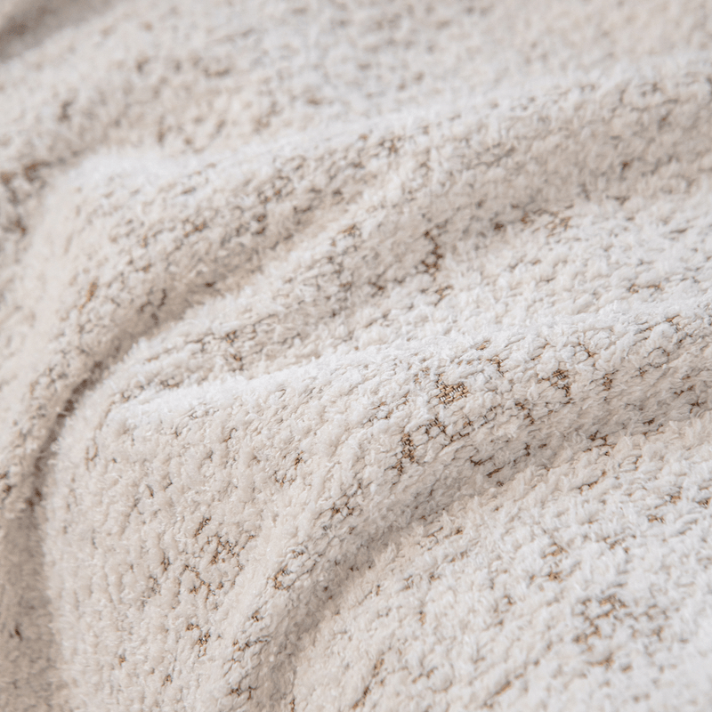 Sofaüberwurf mit Gesprenkelter Struktur und Fransenabschluss
