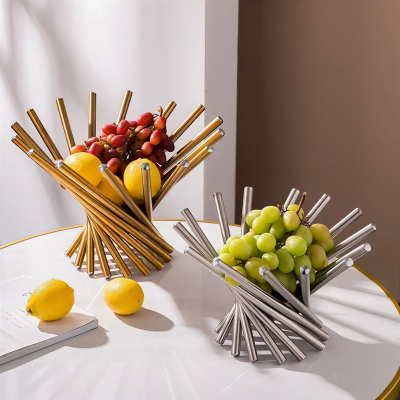 Metall-Obstschale im Offenen Minimalistischen Design