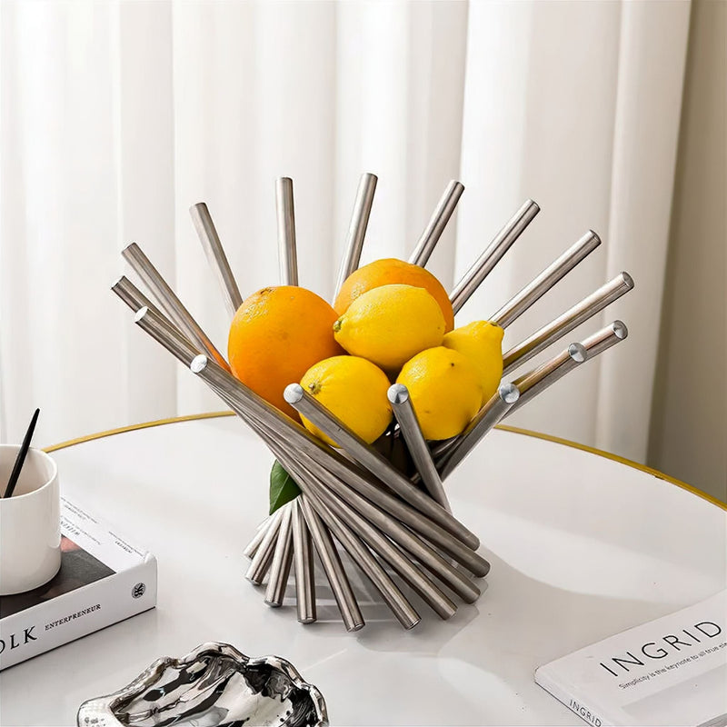Metall-Obstschale im Offenen Minimalistischen Design
