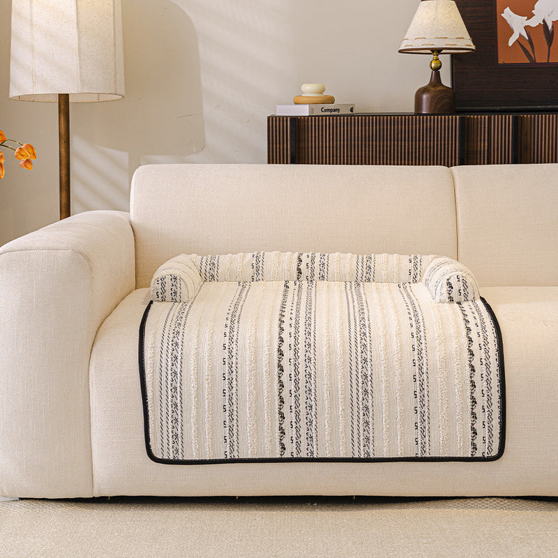 Hundematte aus Weichem Fleece mit Gepolstertem Rand für Sofas