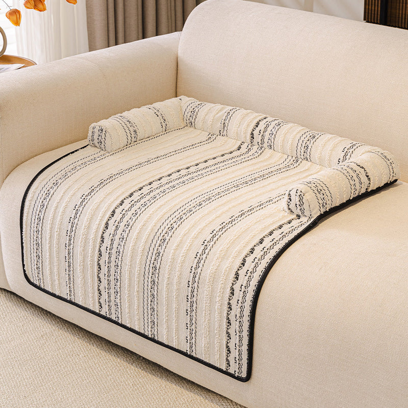 Hundematte aus Weichem Fleece mit Gepolstertem Rand für Sofas