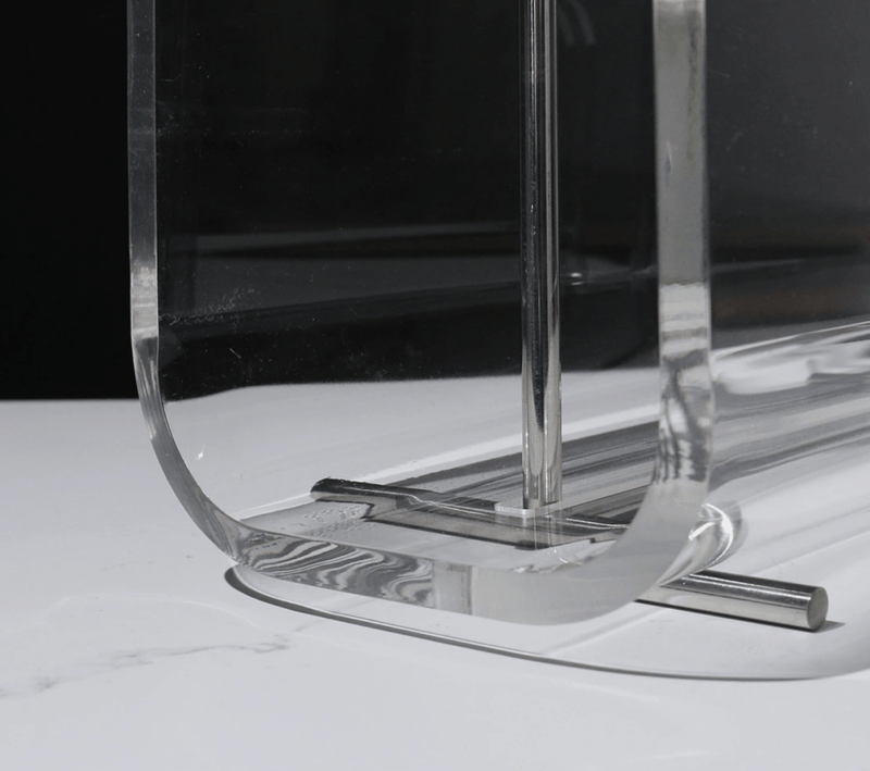 Zeitschriftenhalter aus Acryl mit Schlankem Metallrahmen