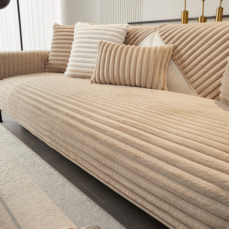 Sofaauflage aus Geripptem Plüsch mit Rutschhemmender Rückseite