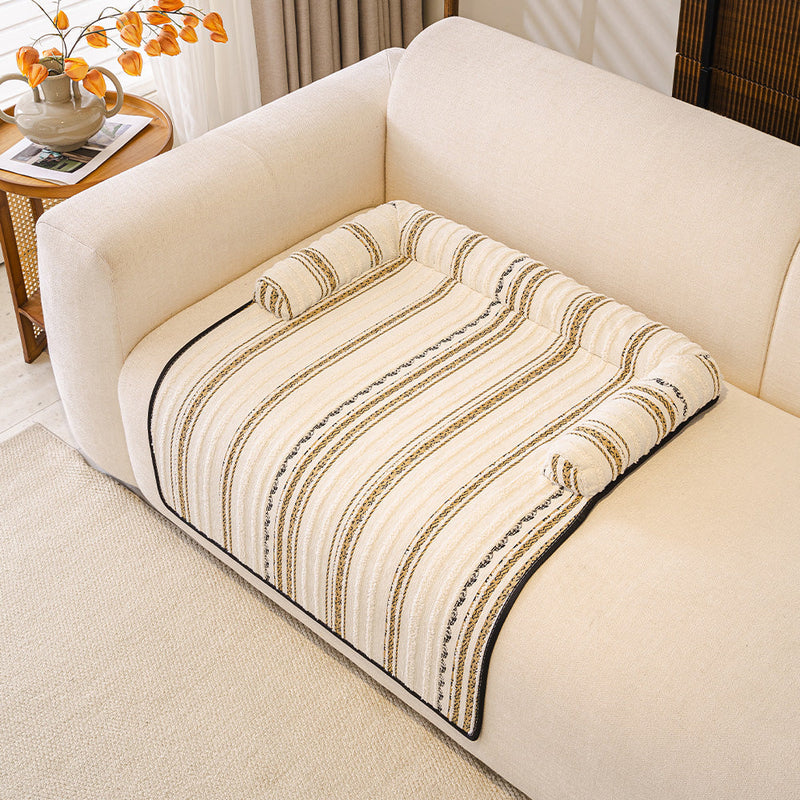 Hundematte aus Weichem Fleece mit Gepolstertem Rand für Sofas