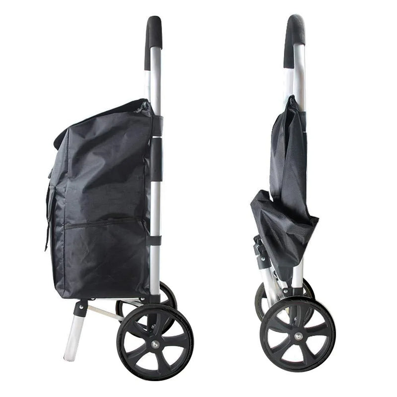 Einkaufstrolley mit Faltbarem Gestell und Abnehmbarer Tasche