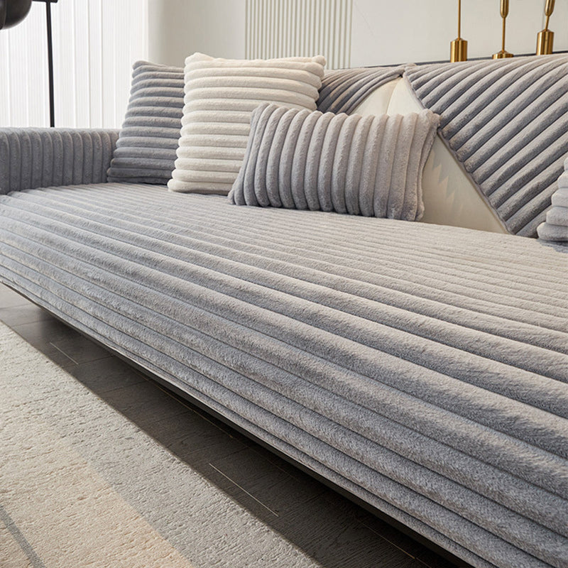 Sofaauflage aus Geripptem Plüsch mit Rutschhemmender Rückseite