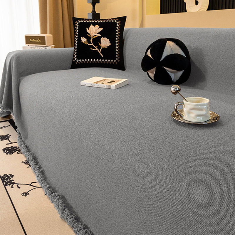 Sofaüberwurf aus Teddyfleece mit Weicher Struktur und Fransen
