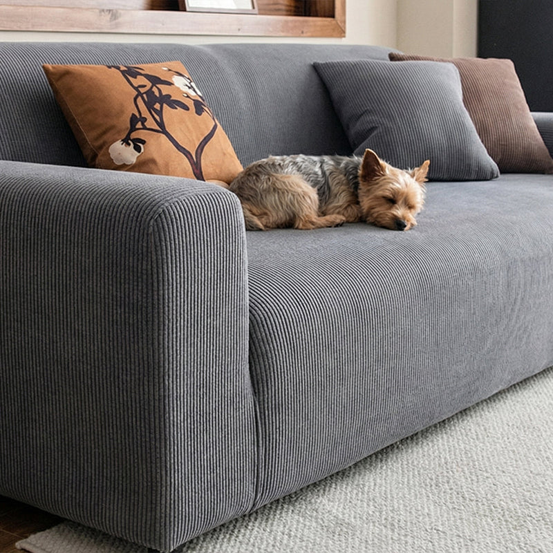 Sofahusse aus Elastischem Cord für Sitzfläche und Lehnen