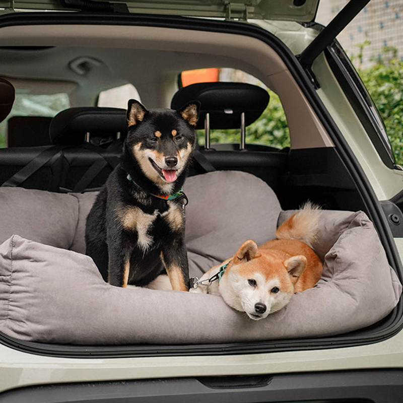 Auto-Hundebett mit Gepolstertem Rand für die Rückbank