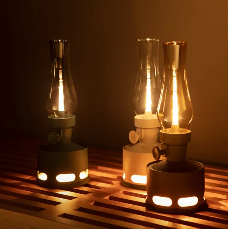 LED-Laterne im Öllampen-Stil mit Akku und USB-C