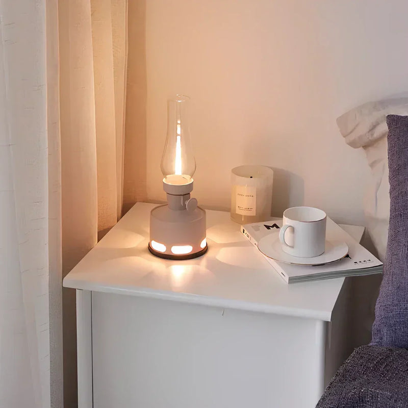LED-Laterne im Öllampen-Stil mit Akku und USB-C