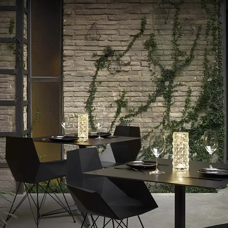 LED-Tischlampe in Kristalloptik mit Touchsteuerung