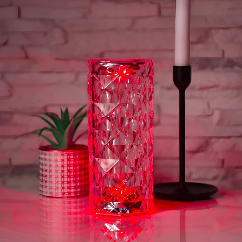 LED-Tischlampe in Kristalloptik mit Touchsteuerung