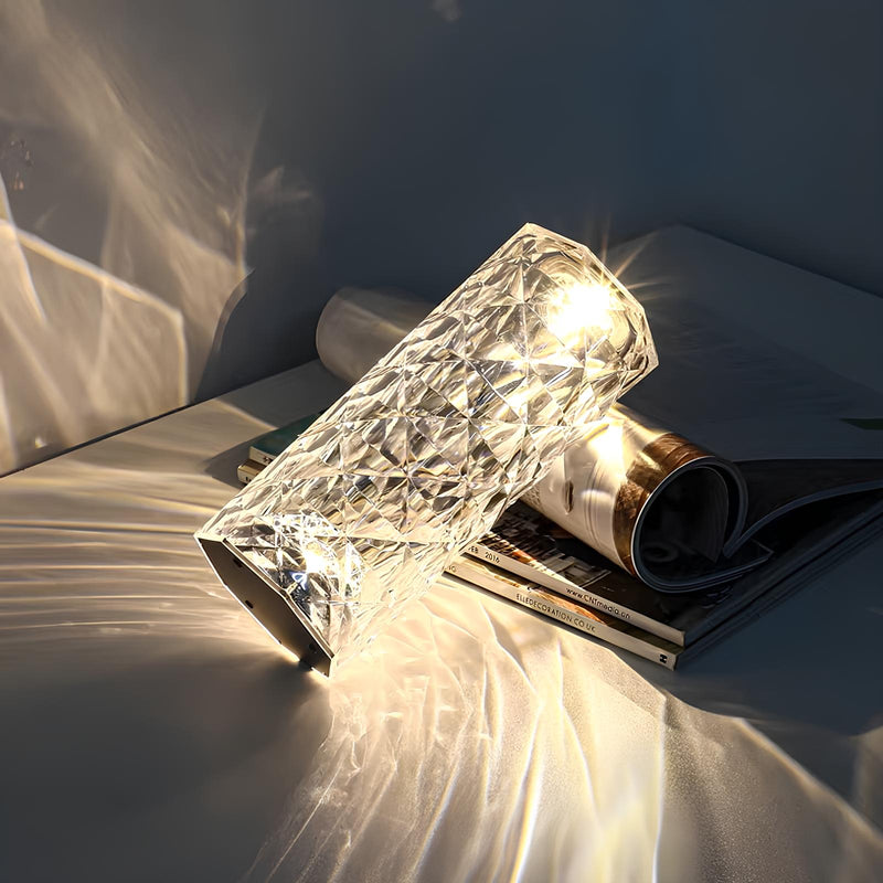 LED-Tischlampe in Kristalloptik mit Touchsteuerung