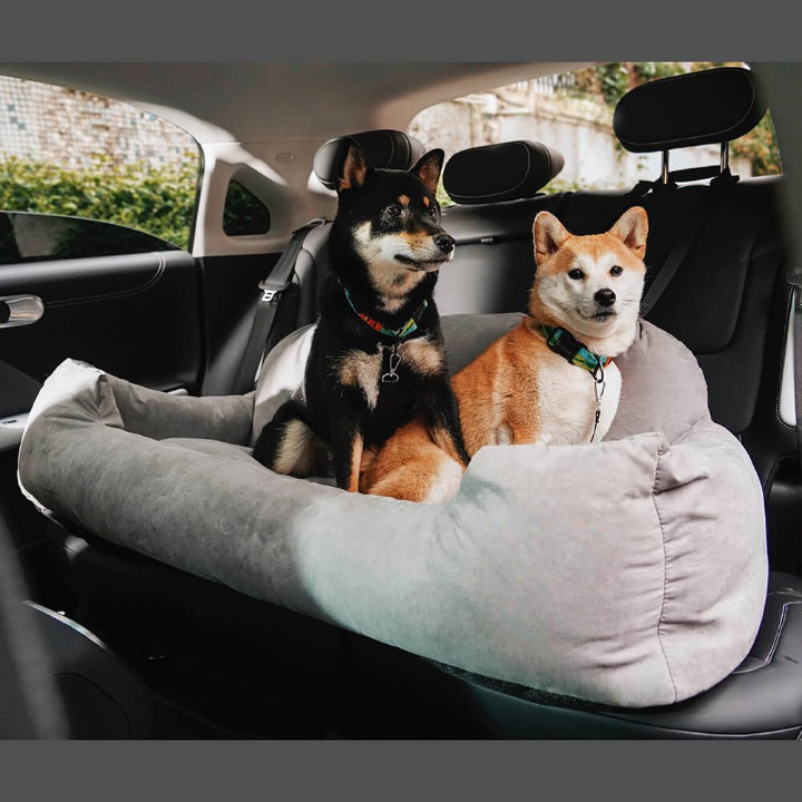 Hunde-Autobett mit Gepolstertem Rand und Abnehmbarem Bezug
