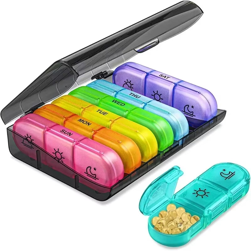 Tablettenbox für 7 Tage mit drei Tagesfächern