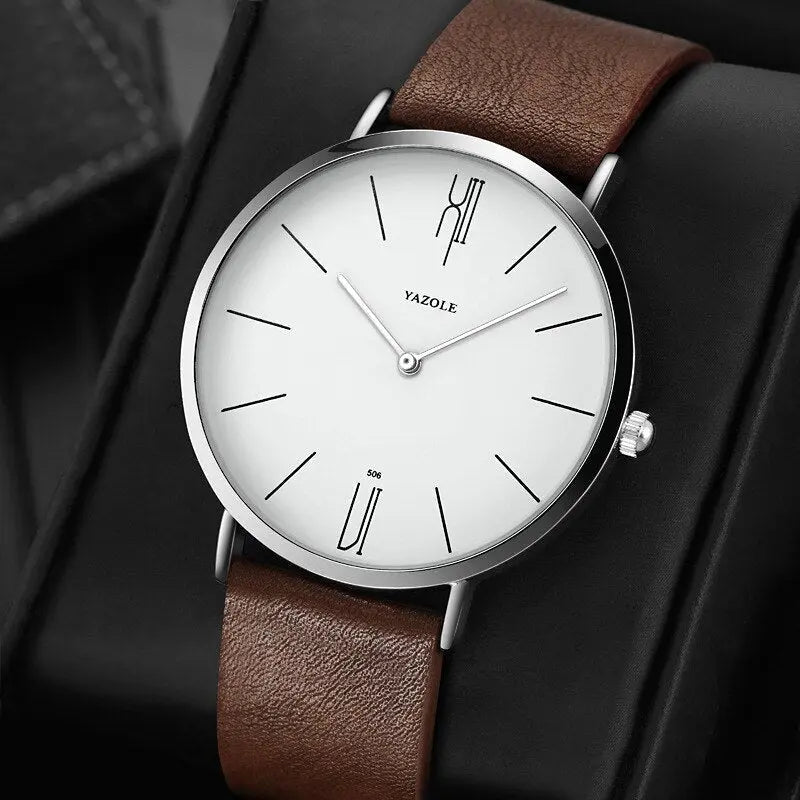 Herren-Quarzuhr mit Minimalistischem Zifferblatt und Armband